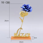 24K Plated Gold Rose Artificial Flower 24K Foil Rose Galaxy Box