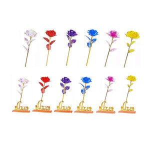 Wedding Decorations Colorful Foil Plated Roses Mother's Day And Valentine's Day