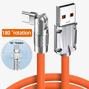 120W 7A Fast Charge Cable 180 Degree Rotation