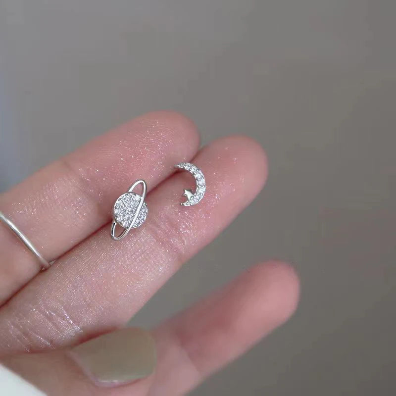 925 Silver Needles Stud Earrings for Women