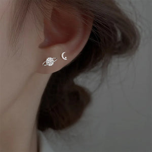 925 Silver Needles Stud Earrings for Women