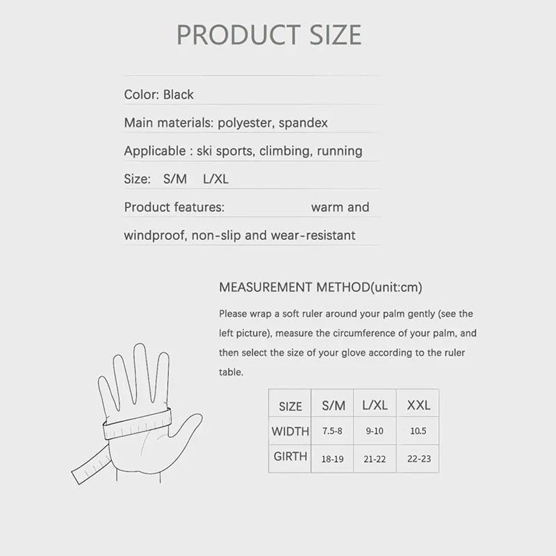 Motorcycle Ski Touch Screen Fleece Gloves