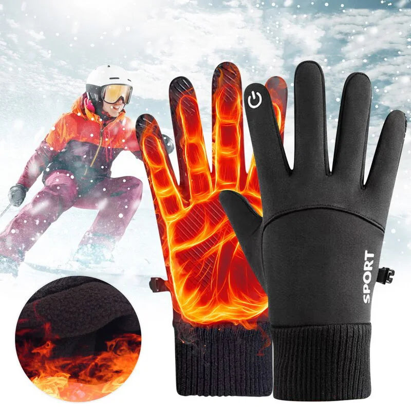 Motorcycle Ski Touch Screen Fleece Gloves