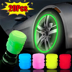 20Pc Luminous Valve Caps Fluorescent Night Glowing Decor