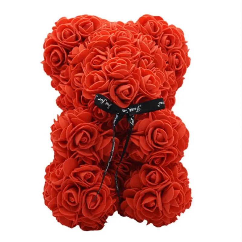 Artificial Flowers 25cm Rose Bear Girlfriend