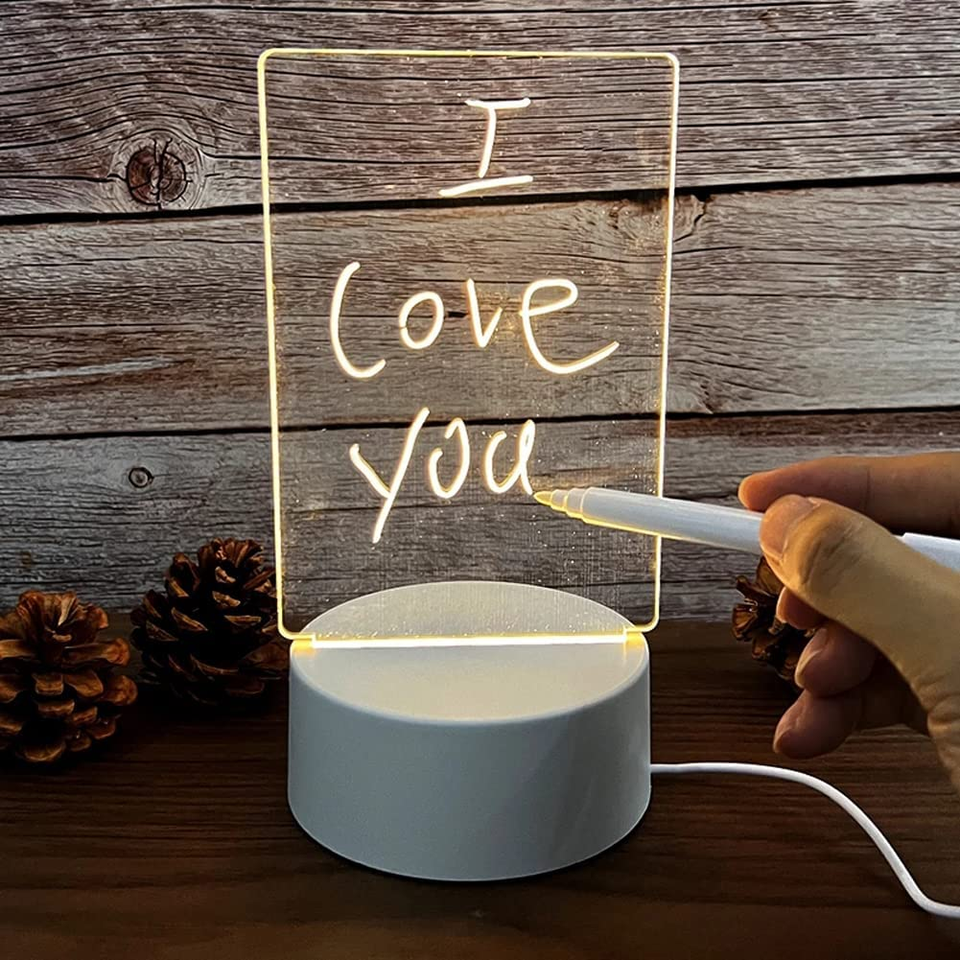 LED Night Light Note Board Message Board With Pen