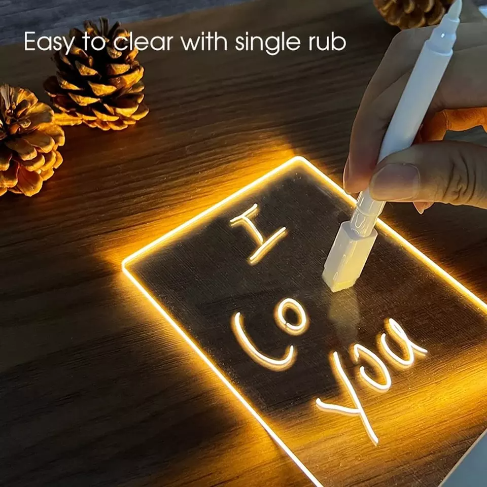 LED Night Light Note Board Message Board With Pen