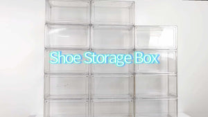Transparent Plastic Sneaker Stackable Shoe Storage Box