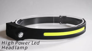 Outdoor High Power USB COB Silicone LED Head Torch