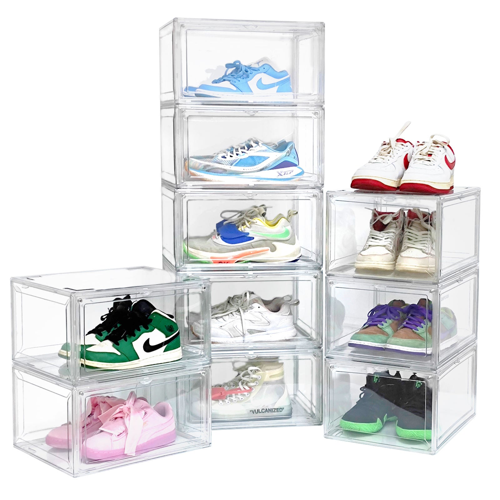 Transparent Plastic Sneaker Stackable Shoe Storage Box