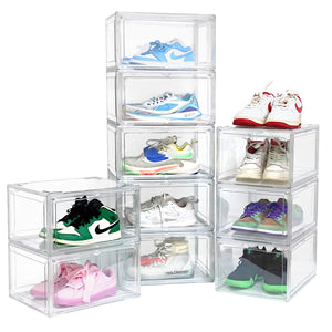 Transparent Plastic Sneaker Stackable Shoe Storage Box