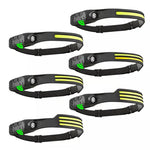 Outdoor High Power USB COB Silicone LED Head Torch