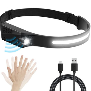 Outdoor High Power USB COB Silicone LED Head Torch