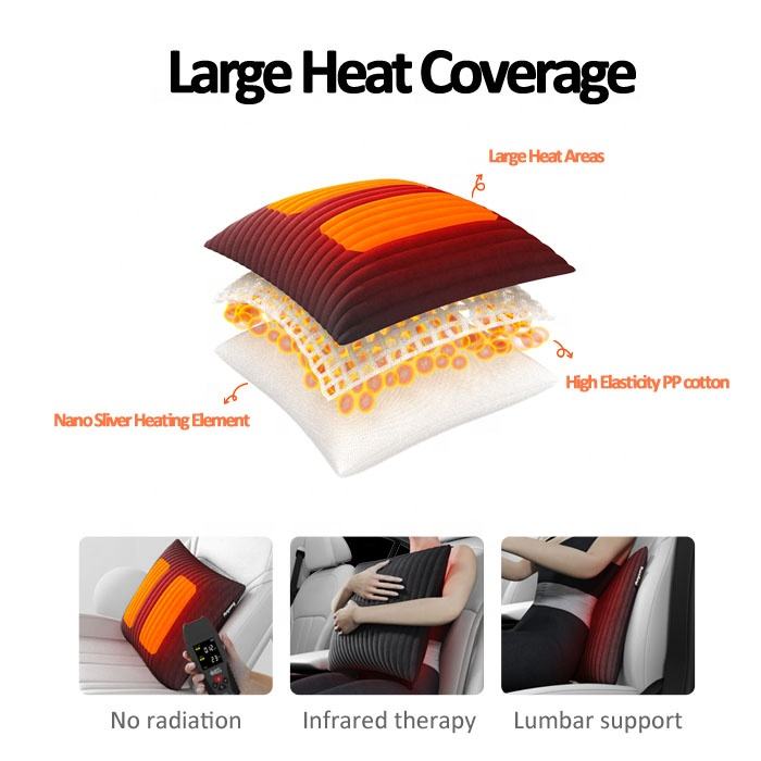 Electric Soft Silk Warm Winter Car Outdoor Throw Pillow