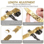 Gold Stainless Steel Metal Bracelet Metal Metallic Watch