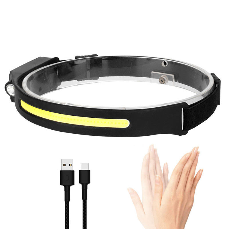 Outdoor High Power USB COB Silicone LED Head Torch